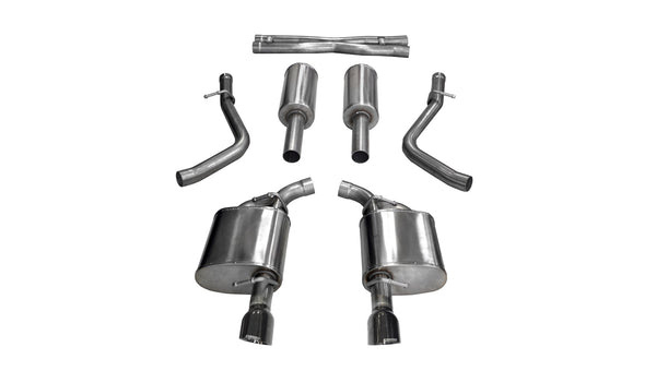 Corsa 17-18 Dodge Charger 5.7L V8 Xtreme Cat-Back Dual Rear Exit w/4.5in Black Tips - 21004BLK