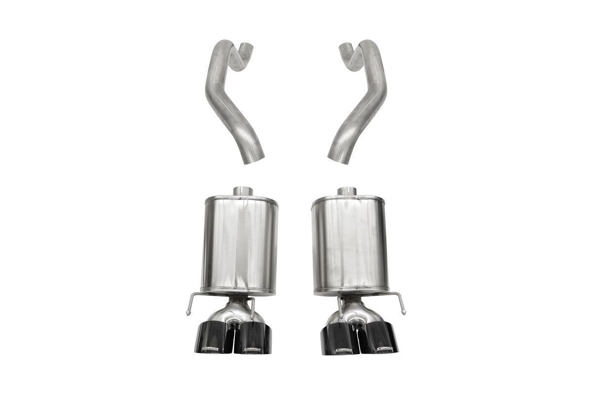 Corsa 05-08 Chevrolet Corvette (C6) 6.0L/6.2L Black Xtreme Axle-Back Exhaust w/4.5in Tips - 21010BLK