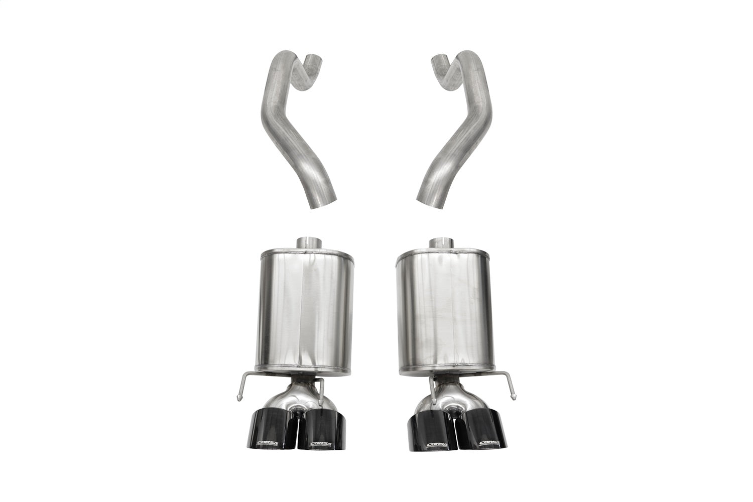 Corsa 05-08 Chevrolet Corvette (C6) 6.0L/6.2L Black Xtreme Axle-Back Exhaust w/4.5in Tips - 21010BLK