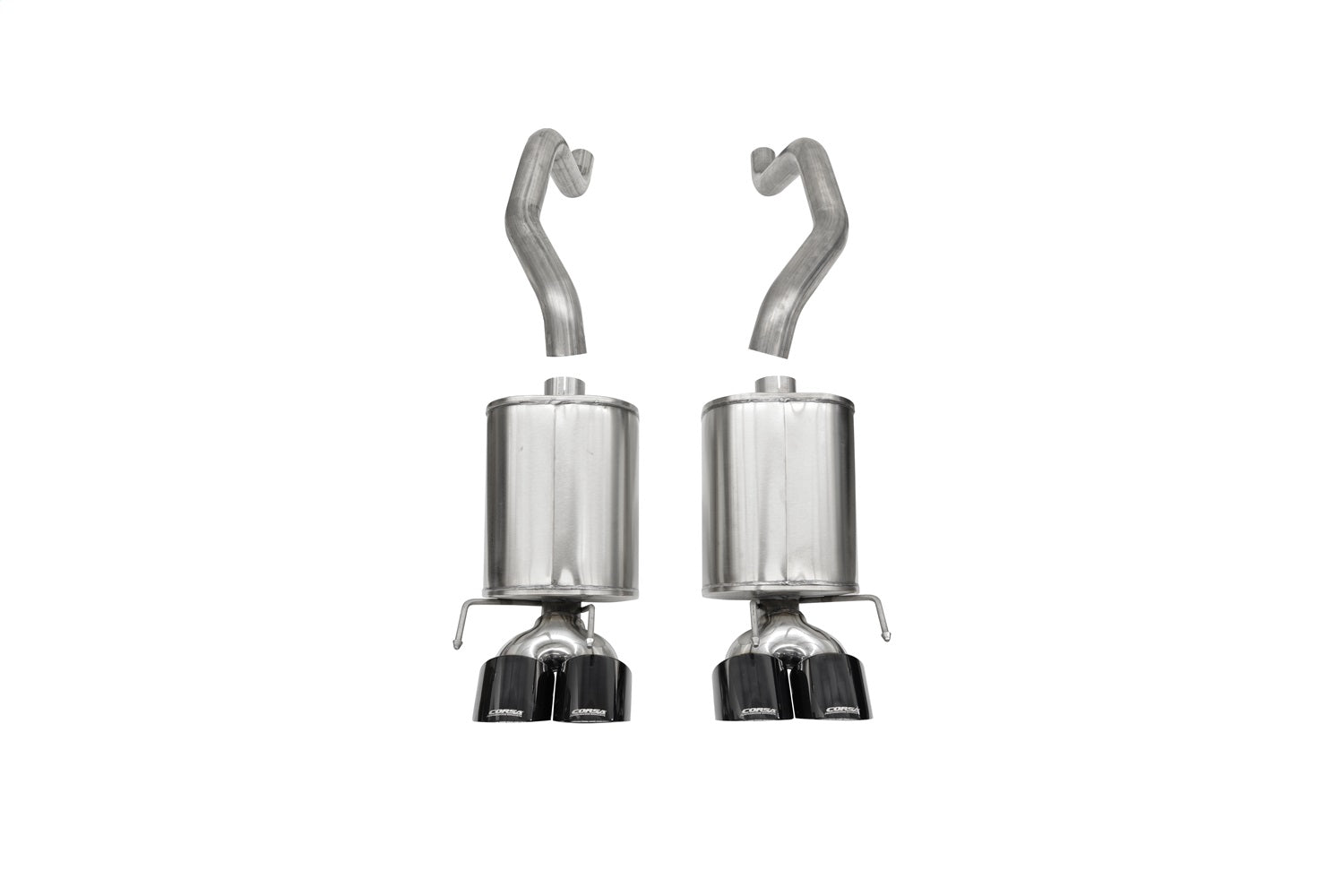 Corsa 2009-2013 Chevrolet Corvette (C6) 6.2L Black Sport Axle-Back Exhaust w/4.5in Tips - 21011BLK