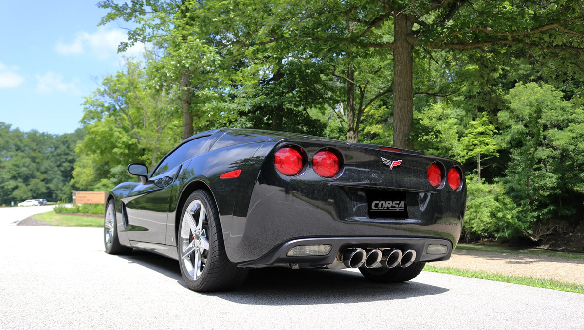 Corsa 09-13 Chevrolet Corvette (C6) 6.2L Polished Xtreme Axle-Back Exhaust w/4.5in Tips - 21012