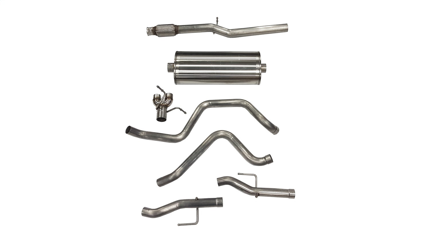 Corsa 19-23 Chevy Silverado /GMC Sierra 6.2L Crew Cab Stnd Bed (157in) CatBack Dual Rear No Tip - 21034