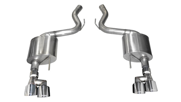 Corsa 2018-2023 Ford Mustang V8 5.0L 3in Axle-Back Dual Rear Exit w/ 4in Polished Pro-Series Tips - 21039