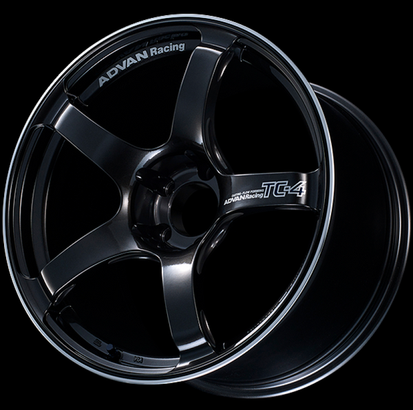 Advan TC4 18x11 +15 5-114.3 Racing Black Gunmetallic & Ring - YAD8M15EBGR by Advan
