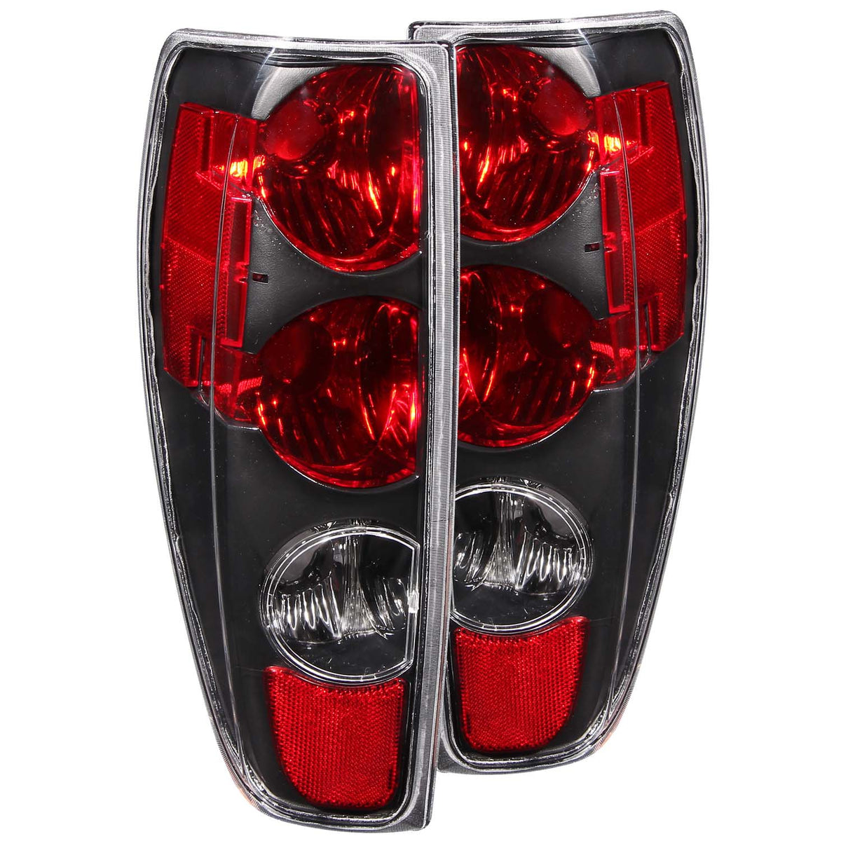 ANZO 2004-2012 Chevrolet Colorado Taillights Black - 211007 for 2004-2012 Chevrolet Colorado - front view