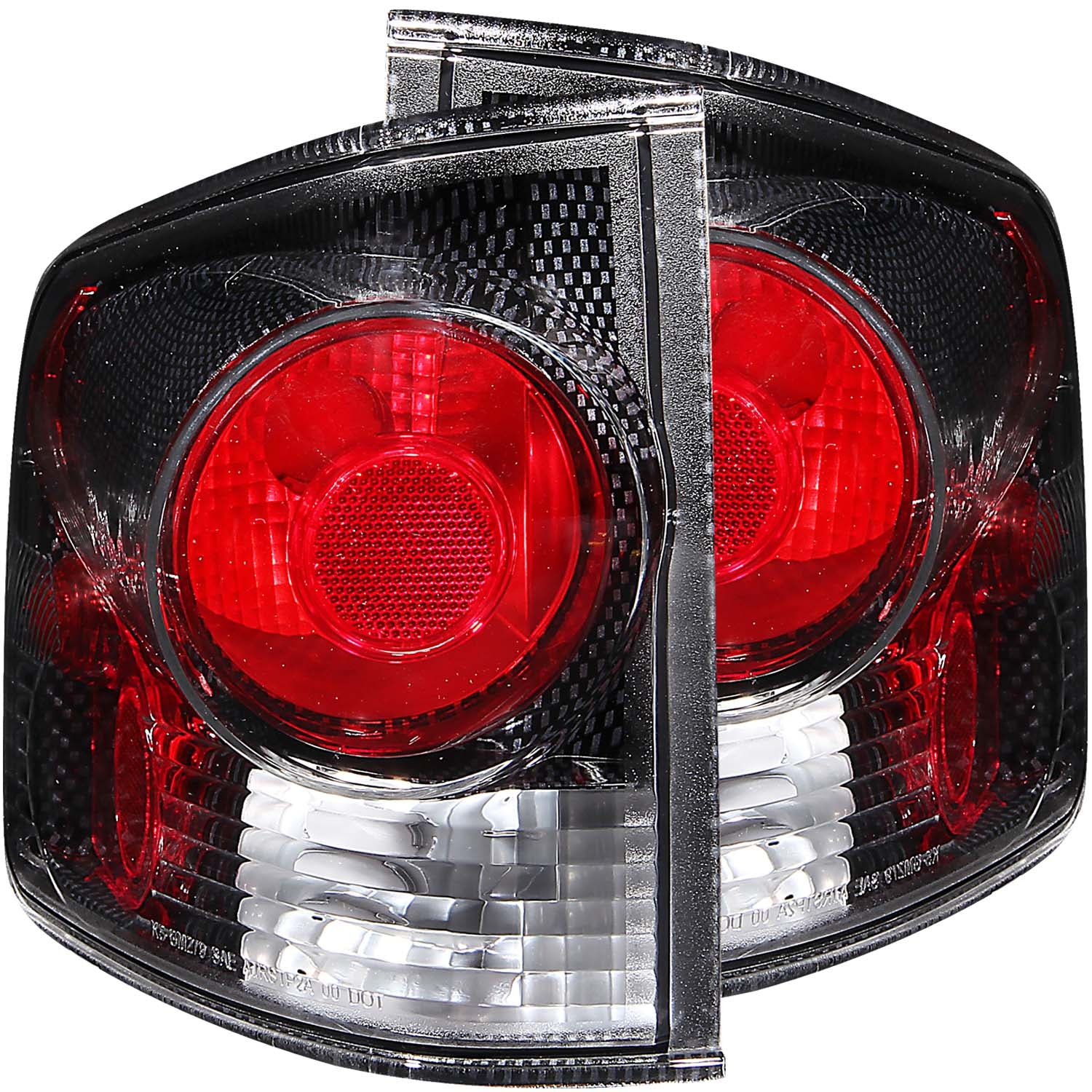 ANZO 1995-2005 Chevrolet S-10 Taillights Carbon 3D Style - 211033 for 1994-2004 Chevrolet S10 - front view