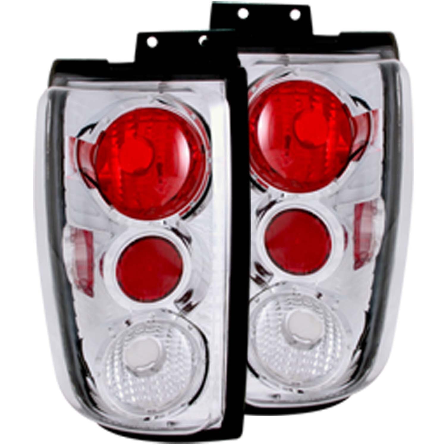 ANZO 1997-2002 Ford Expedition Taillights Chrome - 211055 for 1997-2002 Ford Expedition - front view