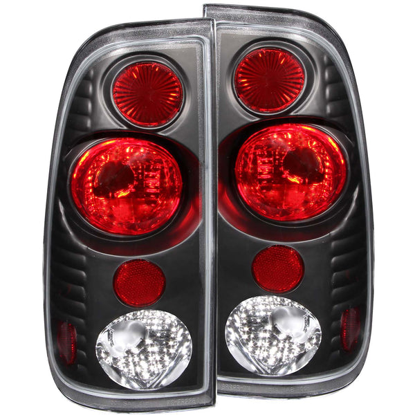 ANZO 1997-2003 Ford F-150 Taillights Black G2 - 211065 for 1997-2007 Ford F 250 - front view