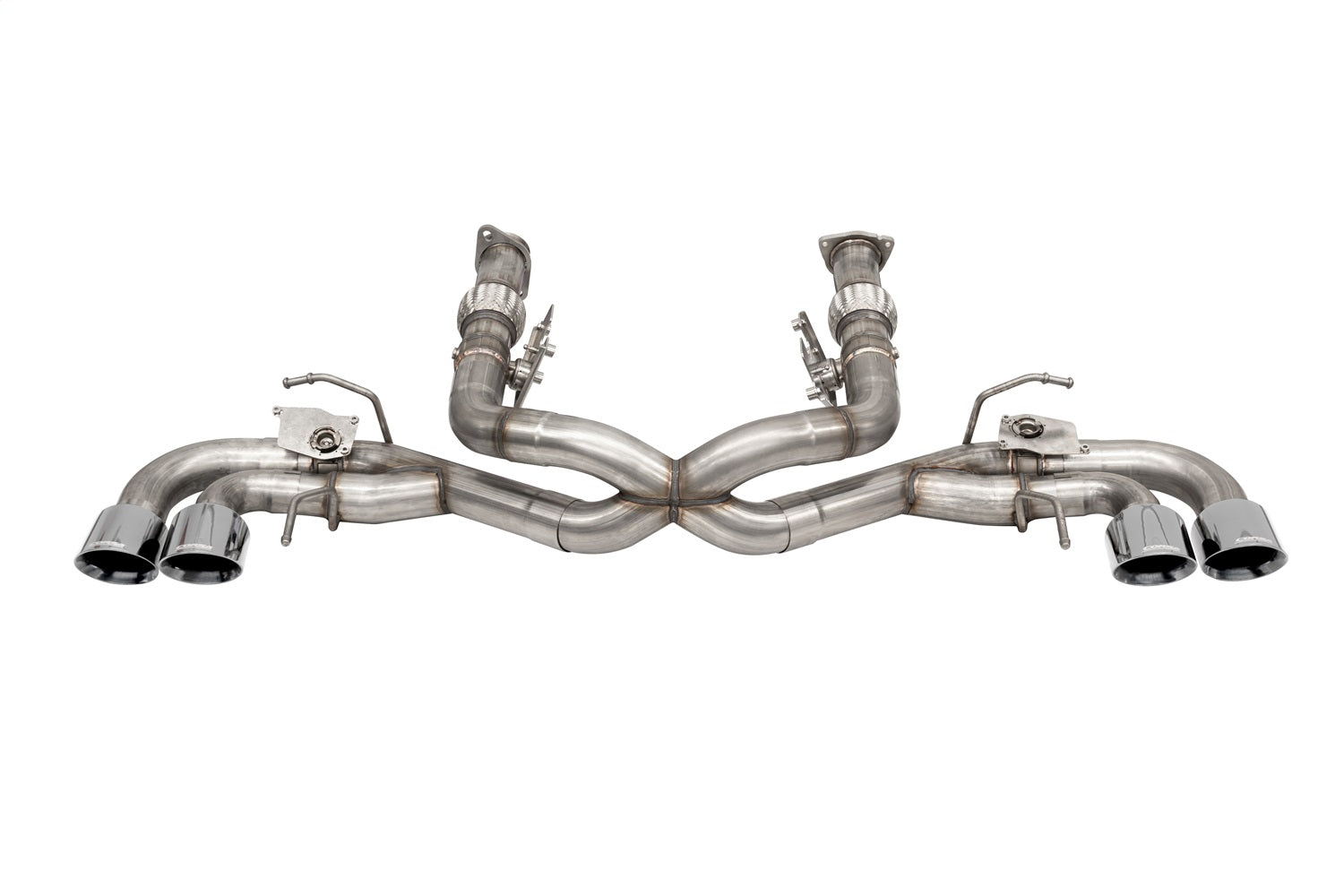Corsa 2020-2024 Corvette C8 3in Valved Cat-Back 4.5in Pol Quad Tips - Fits Factory NPP Exhaust w/AFM - 21106