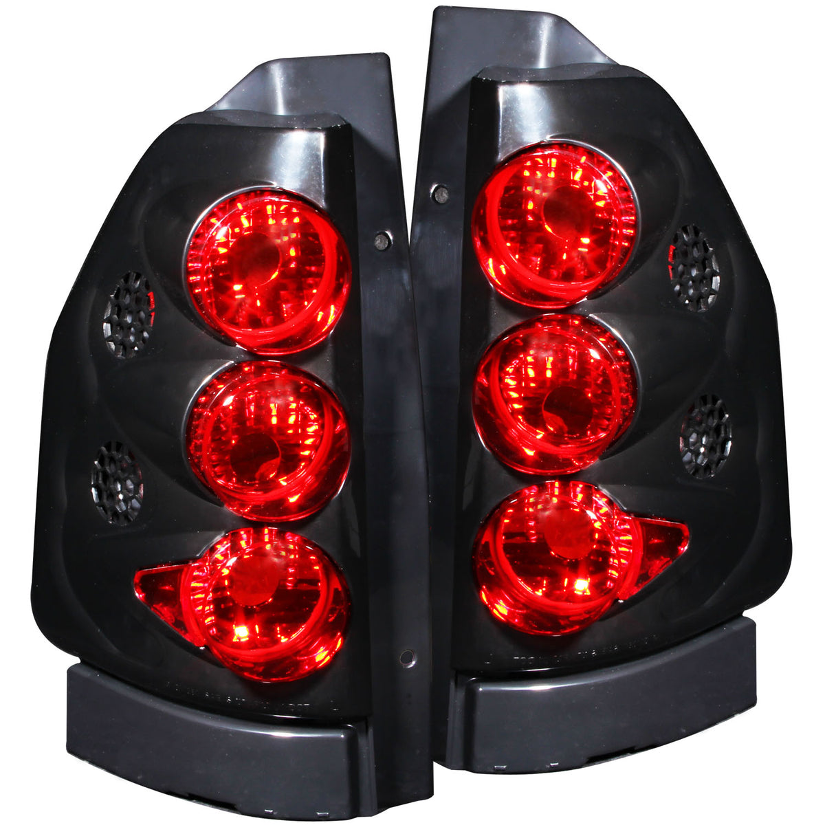 ANZO 2002-2008 Gmc Envoy Taillights Black - 211093 for 2002-2008 GMC Envoy - front view