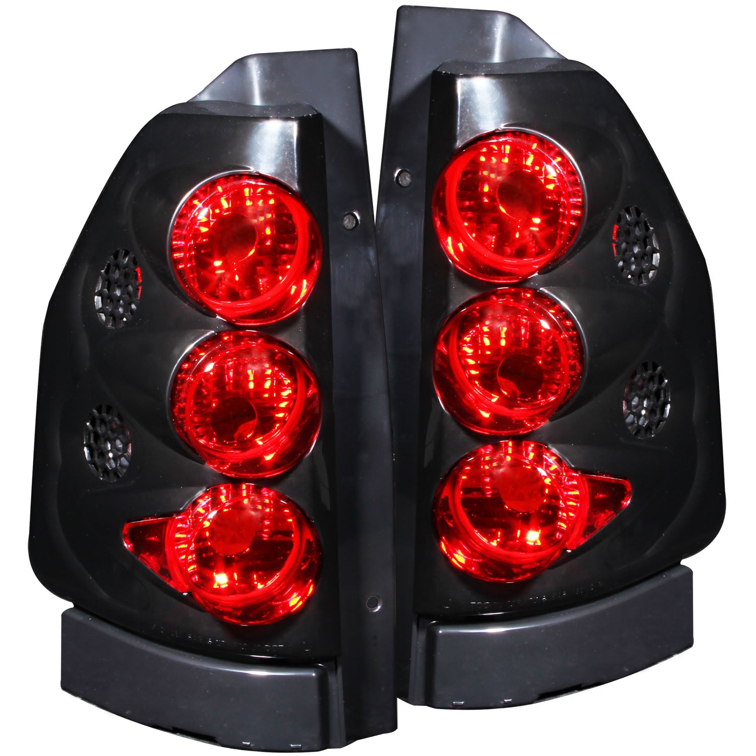 ANZO 2002-2008 Gmc Envoy Taillights Black - 211093 for 2002-2008 GMC Envoy - front view