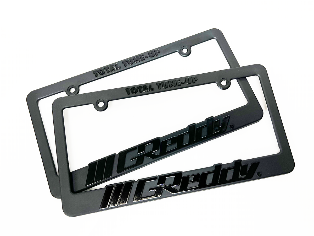 GReddy - GReddy Total Tune Up License Plate Frame - "Black-out" or "Color" - 21112001