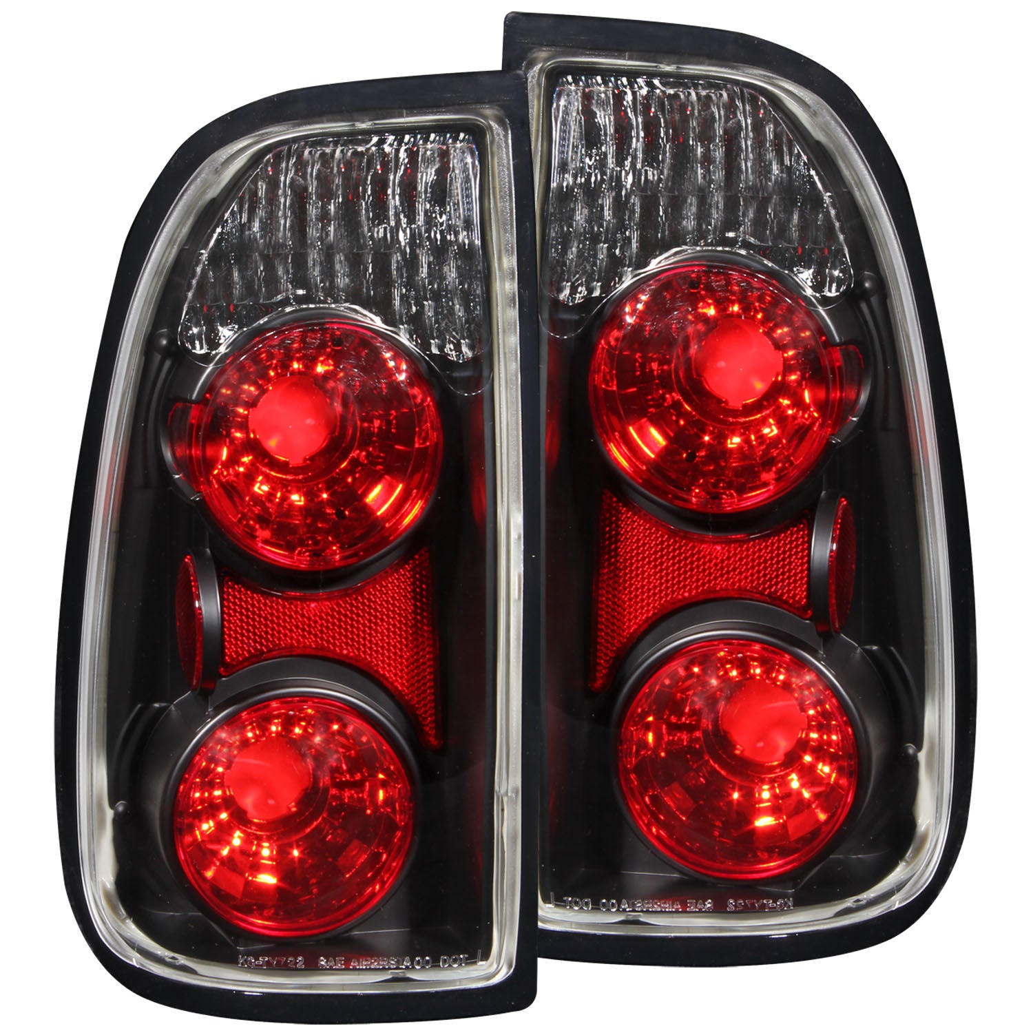 ANZO 2000-2006 Toyota Tundra Taillights Black (Regular &amp; Access Cab Models Only) - 211126 for 2000-2006 Toyota Tundra - f
