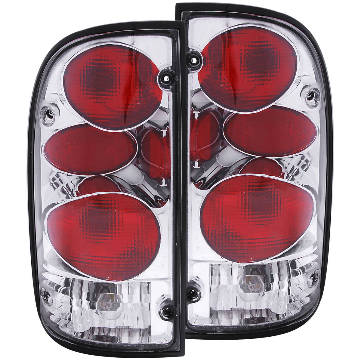 ANZO 1995-2000 Toyota Tacoma Taillights Chrome - 211127 for 1995-2000 Toyota Tacoma - front view
