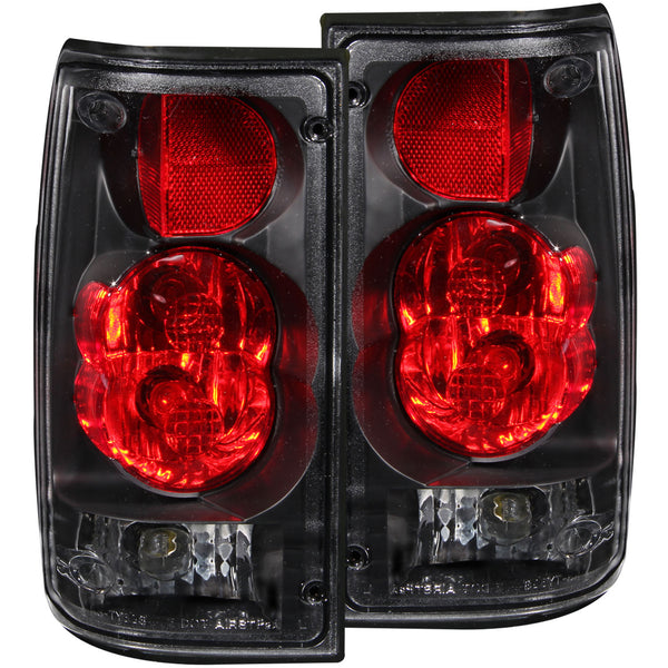 ANZO 1989-1995 Toyota Pickup Taillights Black - 211132 for 1989-1995 Toyota Pickup - front view
