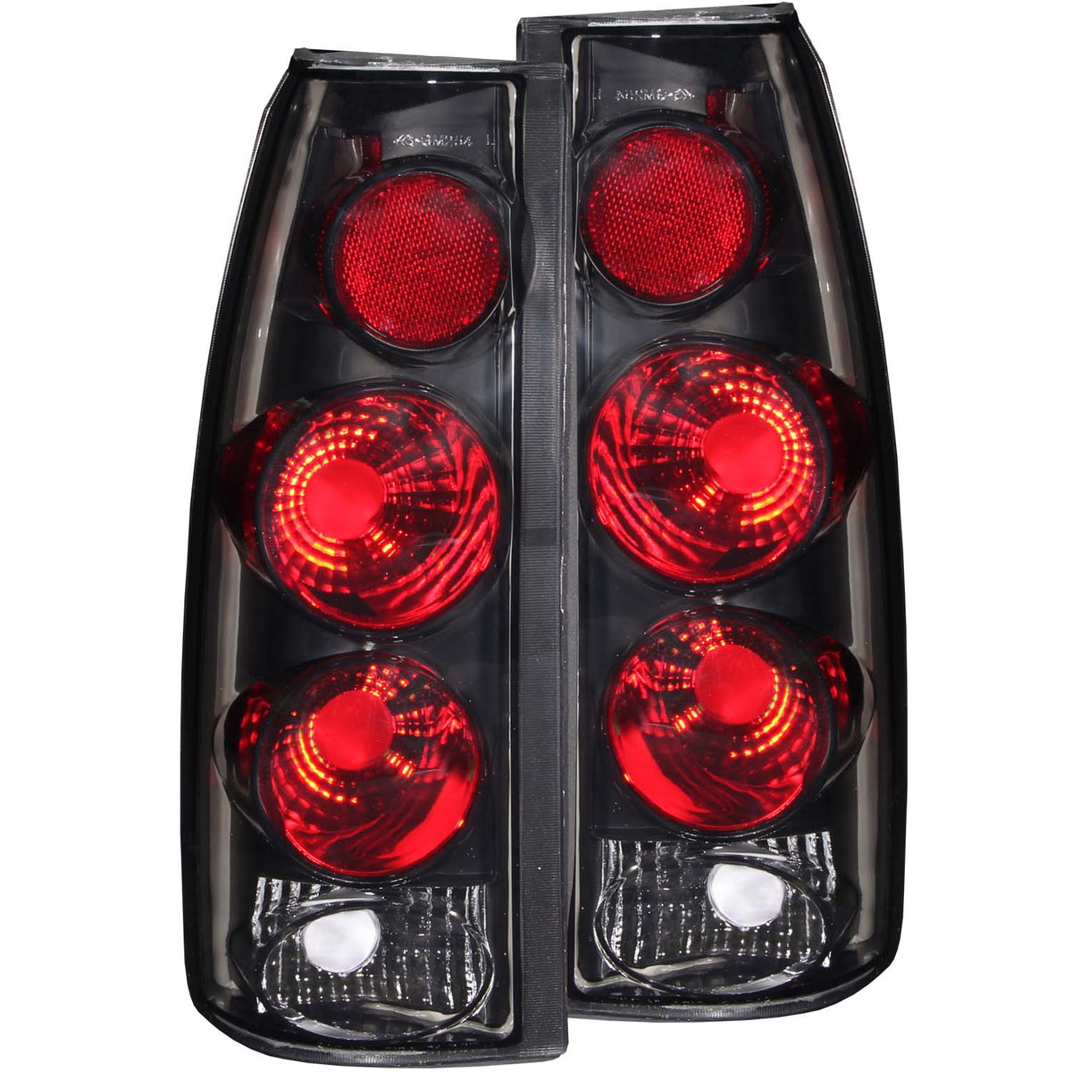 ANZO 1999-2000 Cadillac Escalade Taillights Dark Smoke 3D Style - 211154 for 1988-2000 Chevrolet C3500 - front view