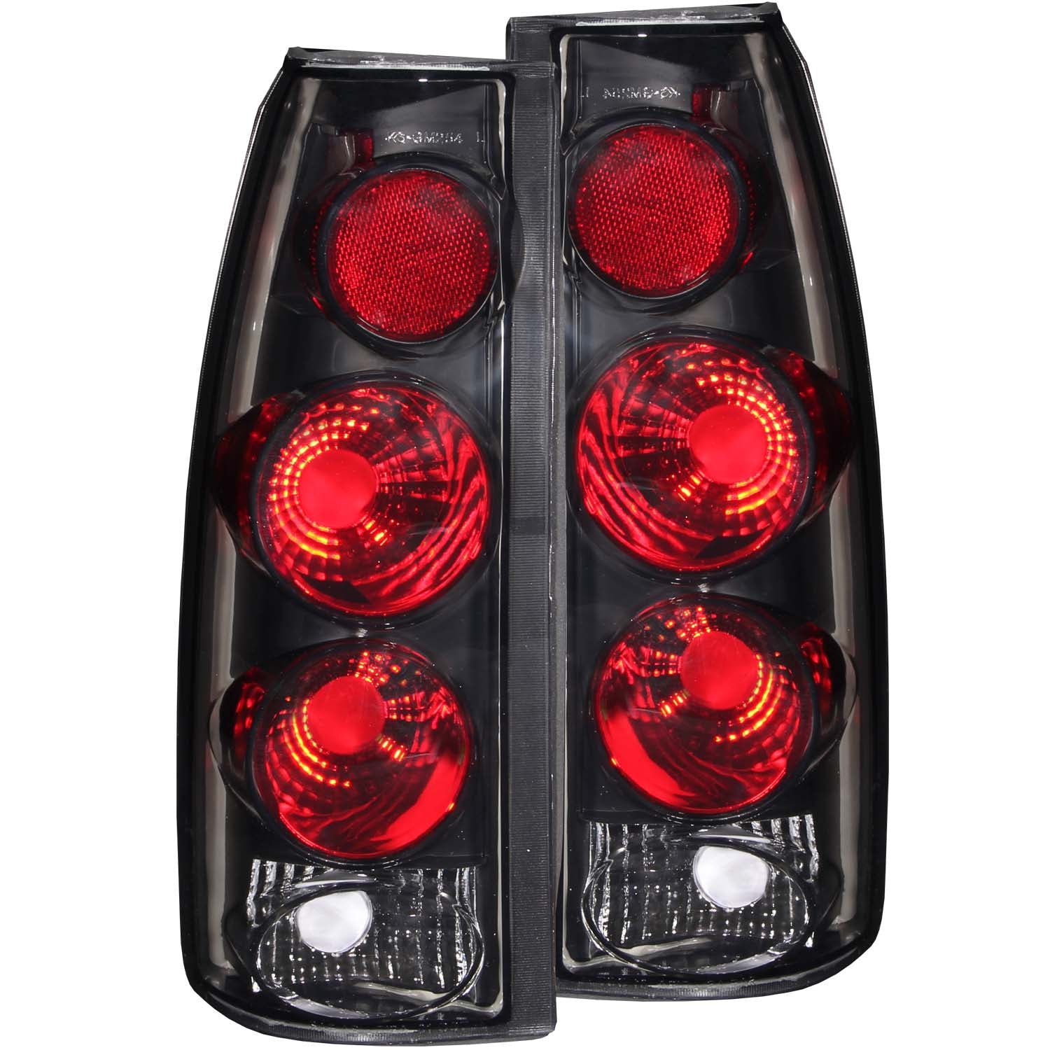 ANZO 1999-2000 Cadillac Escalade Taillights Dark Smoke 3D Style - 211154 for 1988-2000 Chevrolet C3500 - front view