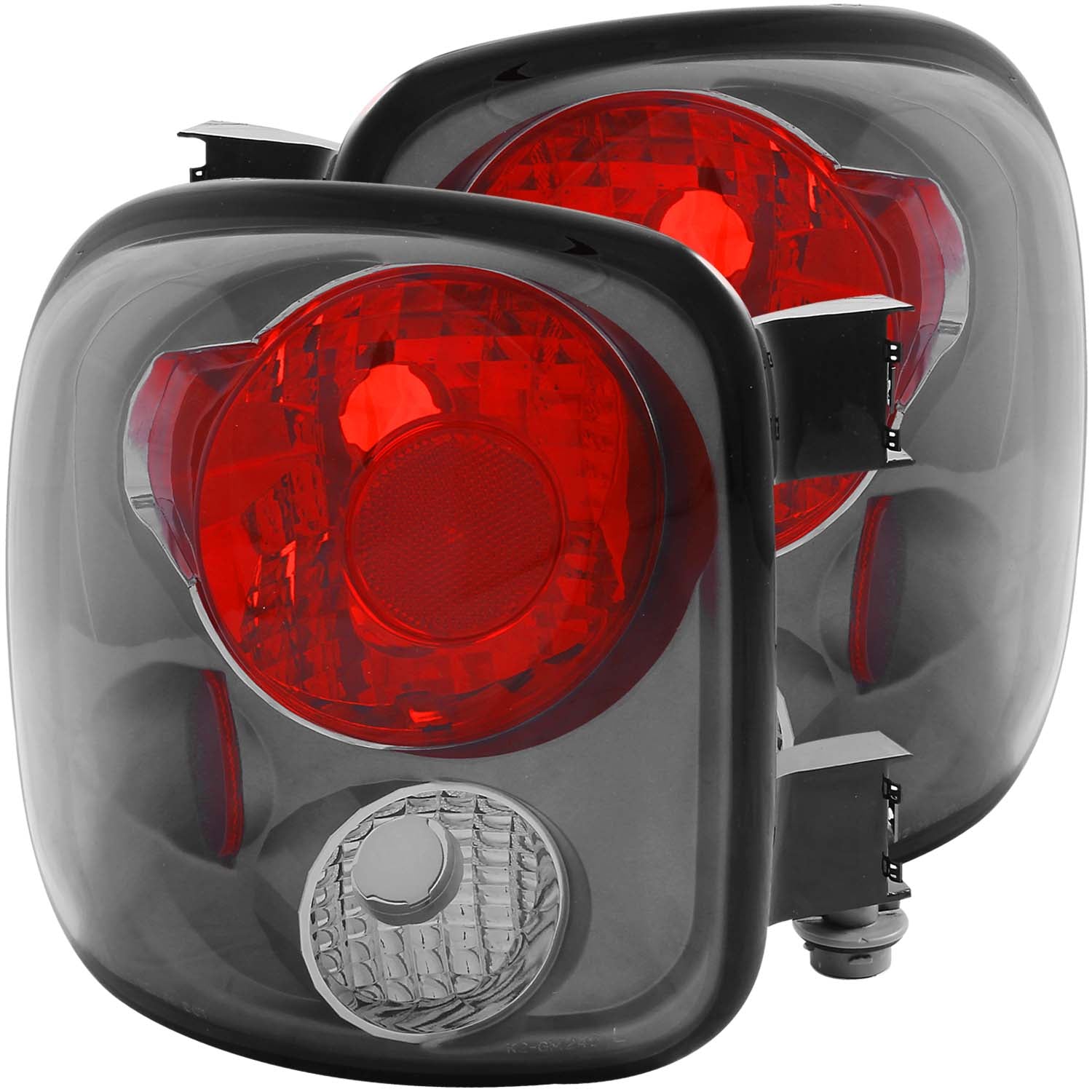 ANZO 1999-2004 Chevrolet Silverado Taillights Smoke - 211162 for 1999-2004 Chevrolet Silverado 1500 - front view