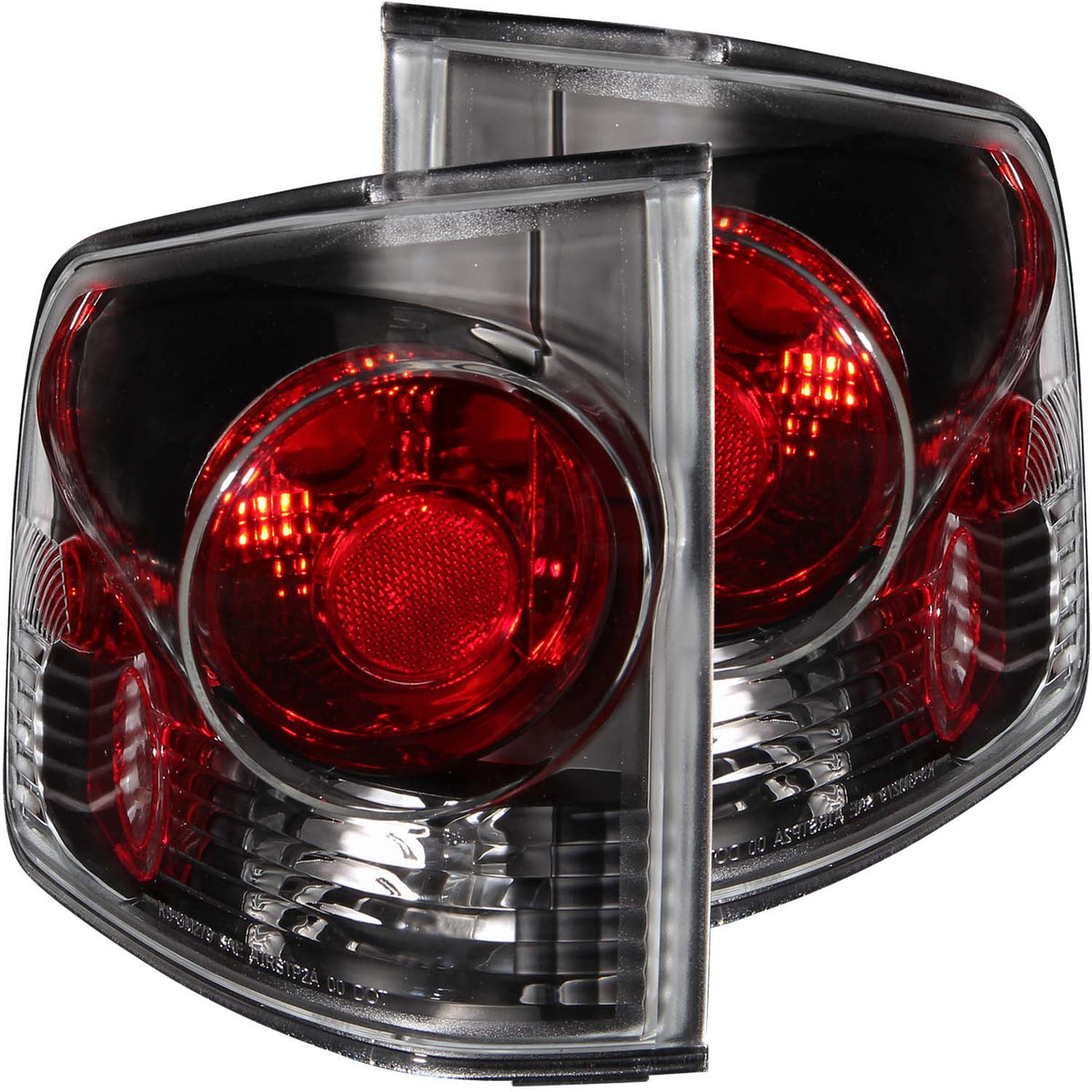 ANZO 1995-2005 Chevrolet S-10 Taillights Dark Smoke 3D Style - 211165 for 1994-2004 Chevrolet S10 - front view