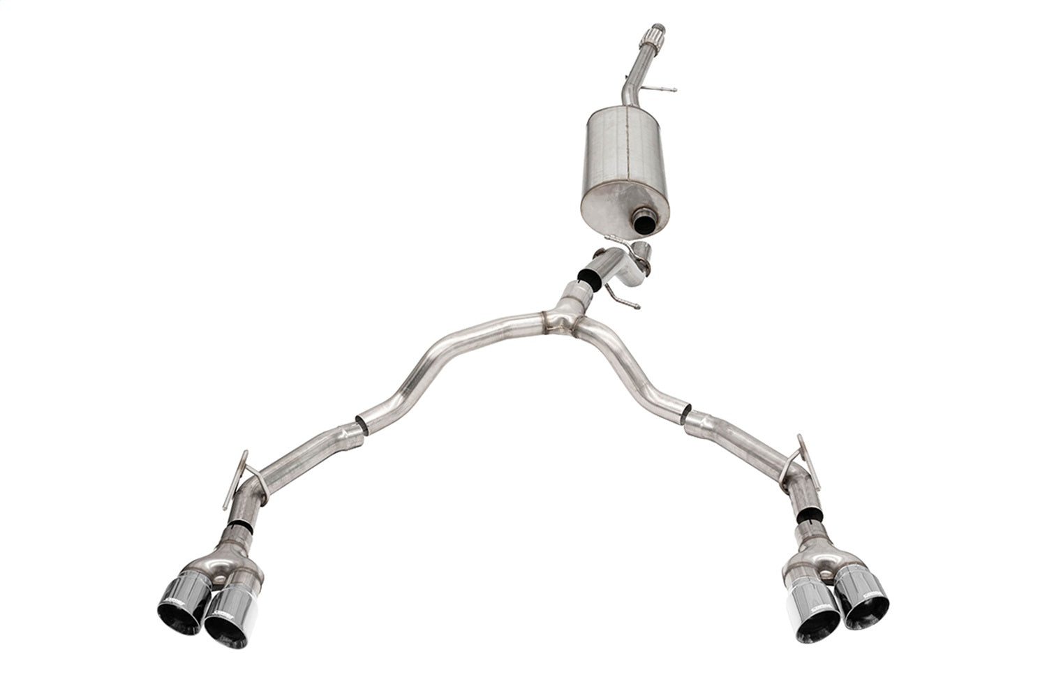 Corsa 21-24 Chevrolet Suburban/GMC Yukon XL 5.3L 4WD Dual Rear 3in - 2.75in CatBack DW 4in Pol Tips - 21128