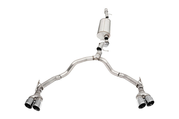 Corsa 21-22 Chevrolet Tahoe/GMC Yukon 4DR 6.2L 4WD Dual Rear 3/2.75in Sport Cat-Back DW 4in Pol Tips - 21129