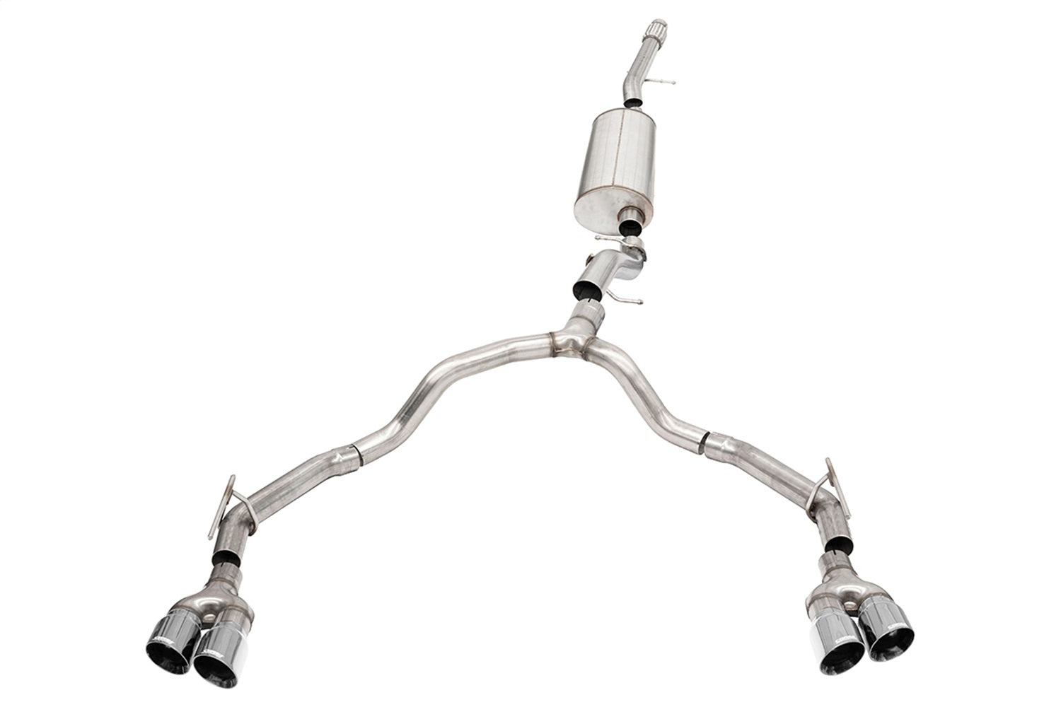 Corsa 21-22 Suburban/GMC Yukon XL 6.2L 4WD Dual Rear 3/2.75in Sport Cat-Back DW 4in Pol Tips - 21130