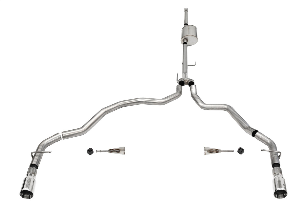 Corsa 2021-2024 Ford F-150 SuperCrew/6.5in Bed 5.0L V8 Sport Cat-Back Dual Rear Exit-Polished - 21161