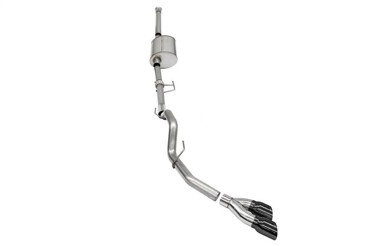 Corsa 2021-2024 Ford F-150 SuperCrew/6.5in Bed 3.5L V6 Sport Cat-Back Single Side Exit-BlackPVD - 21169BLK