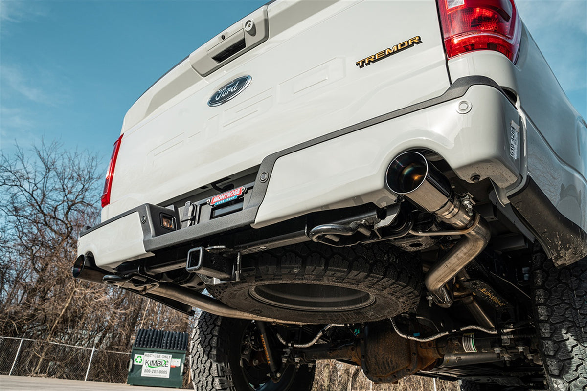 Corsa 2021-2023 Ford F-150 SuperCrew/5.5ft Bed 5.0L V8 Xtreme Cat-Back Dual Rear Exit-Black PVD - 21183BLK