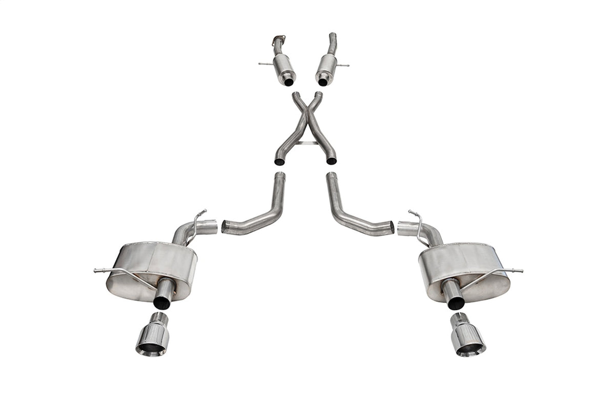 Corsa 2021-2024 Dodge Durango SRT Hellcat Cat-Back 2.75in Dual Rear Exit Sport 4.5in Polished Tips - 21195