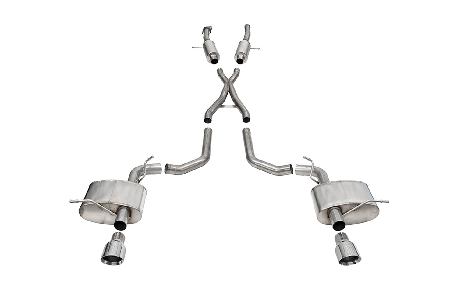 Corsa 2021-2024 Dodge Durango SRT Hellcat Cat-Back 2.75in Dual Rear Exit Sport 4.5in Polished Tips - 21195