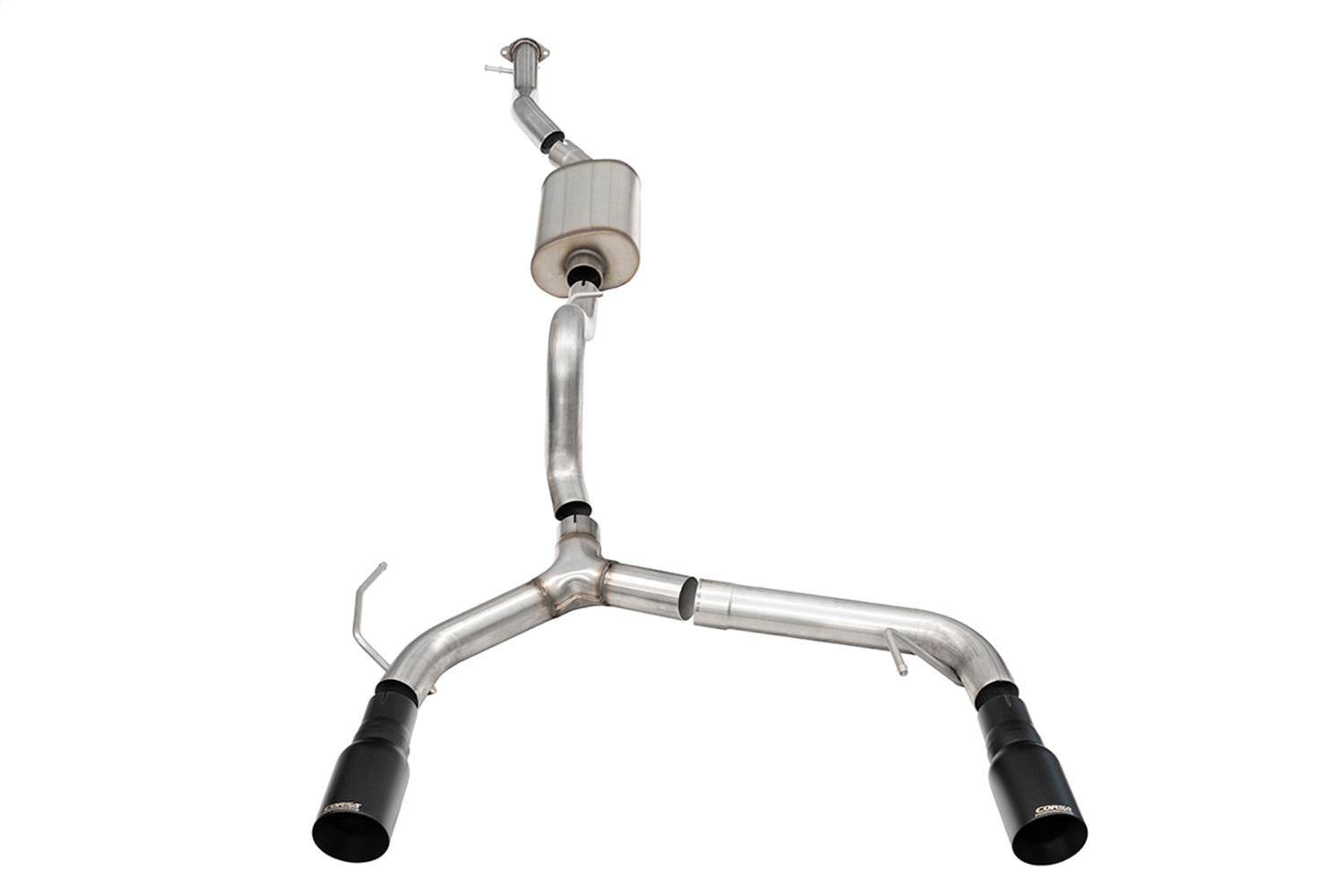 Corsa 21+ Ford Bronco 2.3L 4-Door 2.75in Cat-Back Dual Rear Exhaust w/ 4in Straight-Cut Black Tips - 21206BPC
