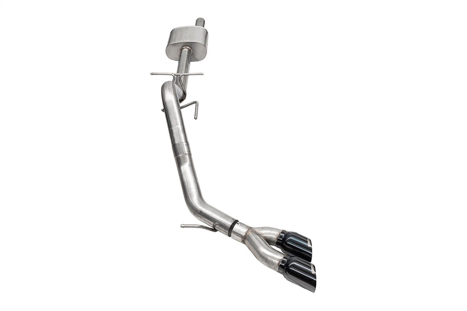 Corsa 2024-2025 Ford Ranger 3in Cat-Back Exhaust 4in Black PVD Pro-Series Slash Cut Twin Tip - 21246BLK