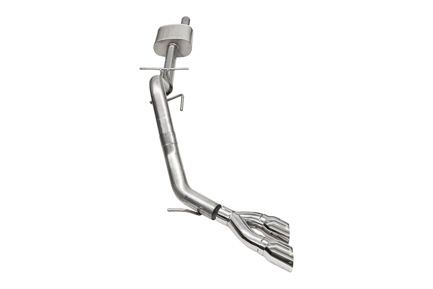 Corsa 2024-2025 Ford Ranger 3in Cat-Back Exhaust 4in Polished Pro-Series Slash Cut Twin Tip - 21246