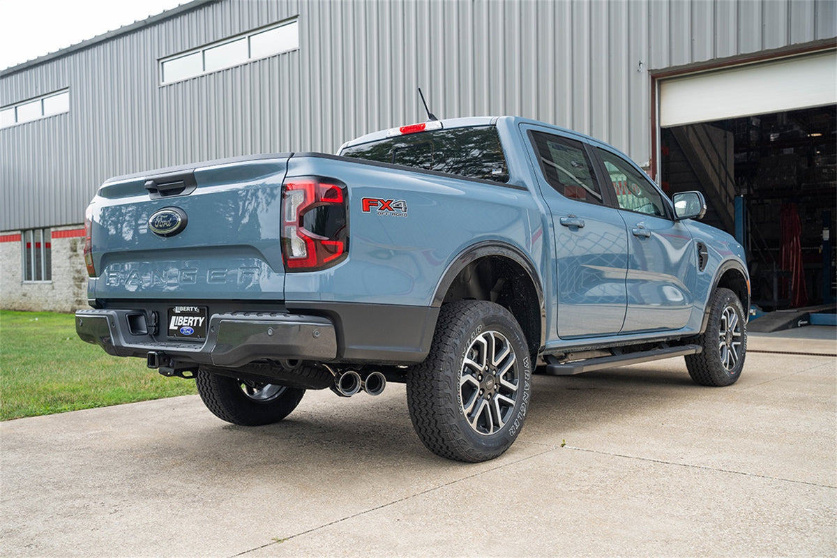 Corsa 2024-2025 Ford Ranger 3in Cat-Back Exhaust 4in Polished Pro-Series Slash Cut Twin Tip - 21246