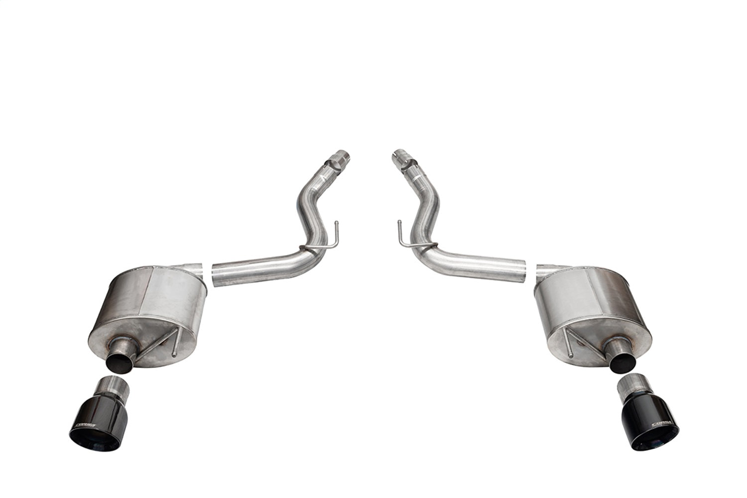 Corsa 2024 Ford Mustang GT Touring Axle-Back Dual Rear Exit with 4.5in Pro Series Black PVDTips - 21256BLK