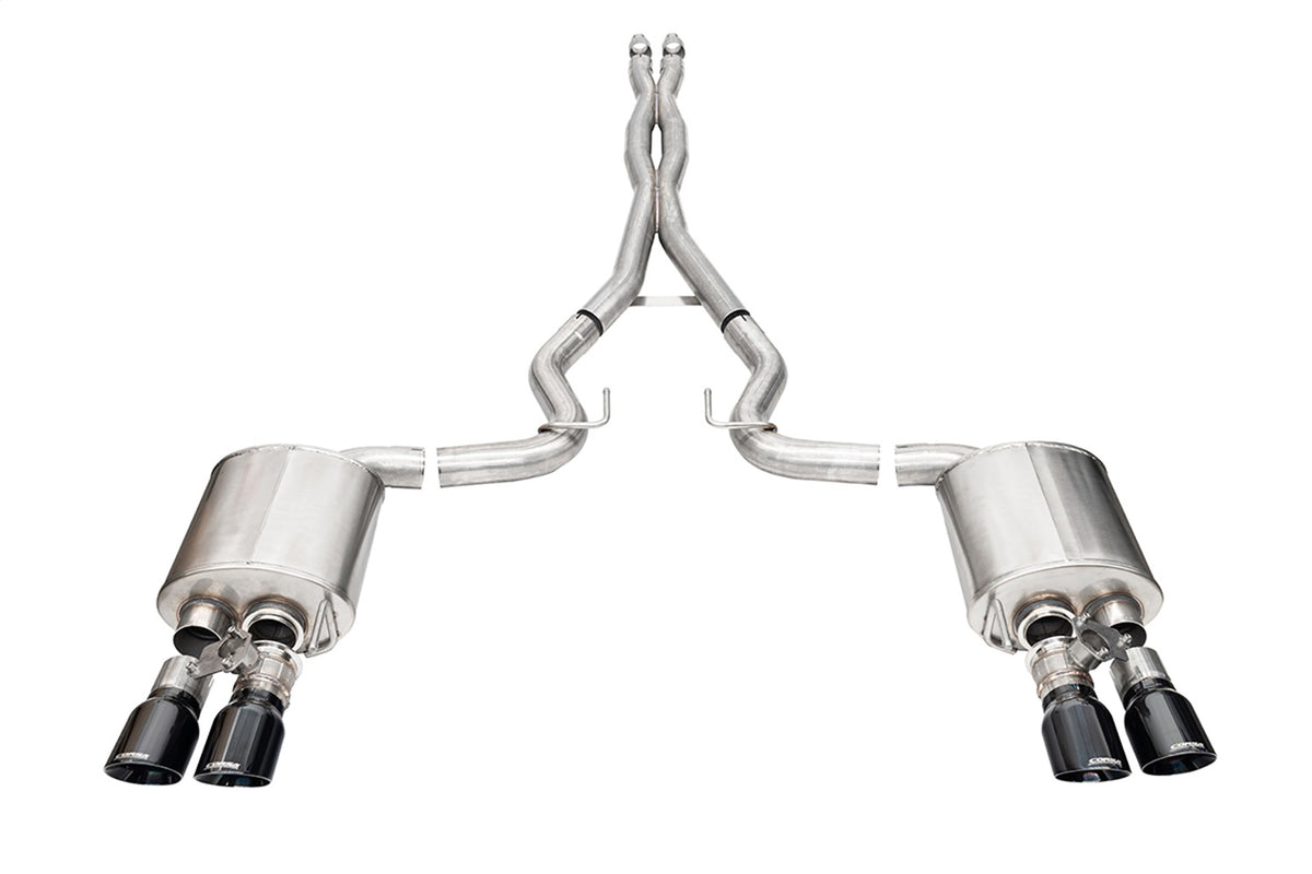 Corsa 2024-2024 Ford Mustang V8 5.0L 3in Cat-Back Exhaust System w/ Twin 4in Black Pro-Series Tips - 21259BLK