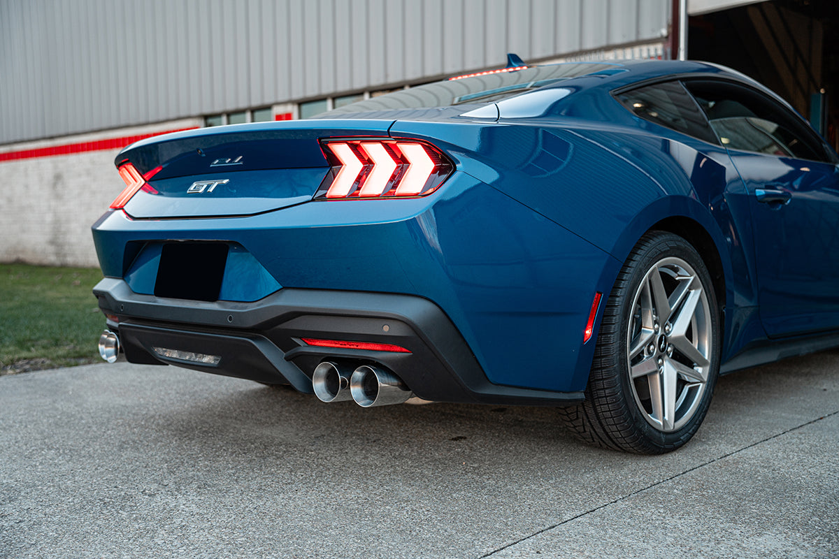 Corsa 2024 Ford Mustang V8 5.0L 3in Cat-Back Exhaust System w/ Twin 4in Polished Straight Tips - 21260
