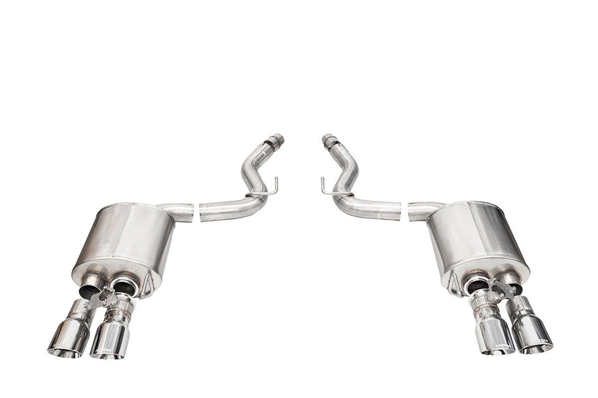 Corsa 2024 Ford Mustang V8 5.0L 3in Axle-Back Exhaust System w/ Twin 4in Polished Pro-Series Tips - 21261