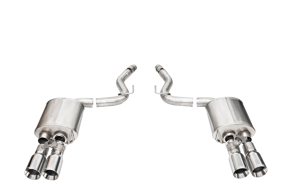 Corsa 2024 Ford Mustang V8 5.0L 3in Axle-Back Exhaust System w/ Twin 4in Polished StraightTips - 21262