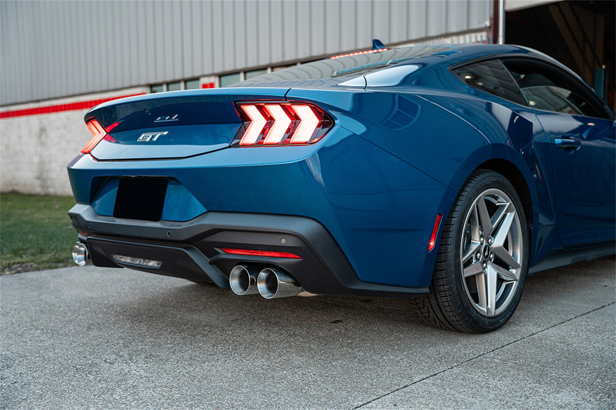 Corsa 2024 Ford Mustang V8 5.0L 3in Axle-Back Exhaust System w/ Twin 4in Polished StraightTips - 21262