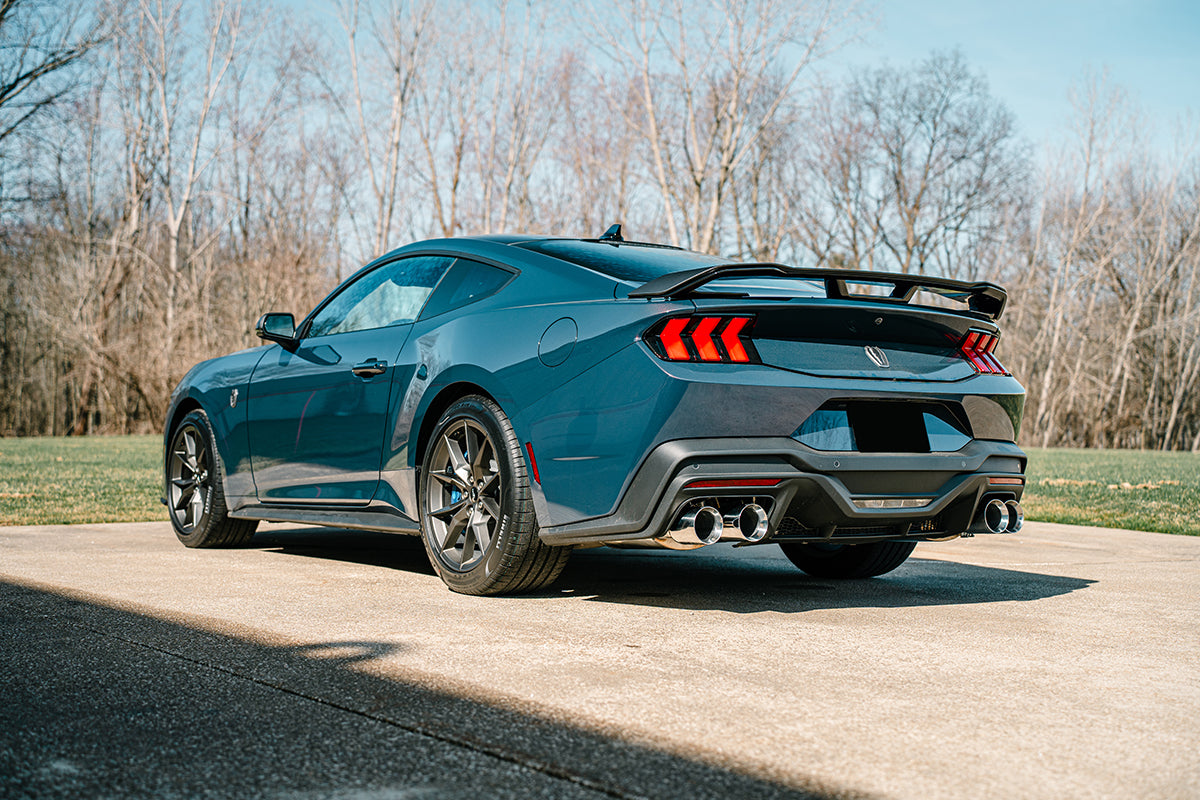 Corsa 2024 Ford Mustang Dark Horse 5.0L 3in Dual Rear Exit Cat-Back w/Twin 4.5in Polish Straight Tip - 21266