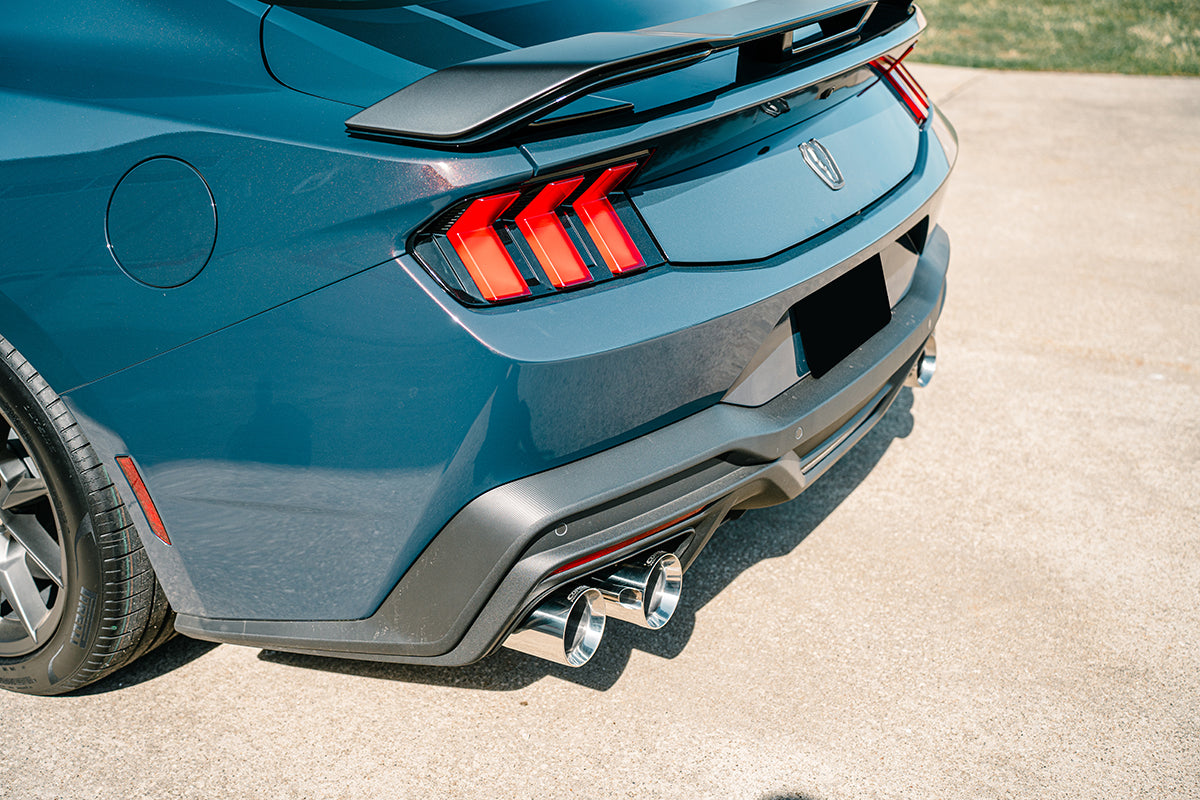 Corsa 2024 Ford Mustang Dark Horse 5.0L 3in Dual Rear Exit Cat-Back w/Twin 4.5in Polish Straight Tip - 21266