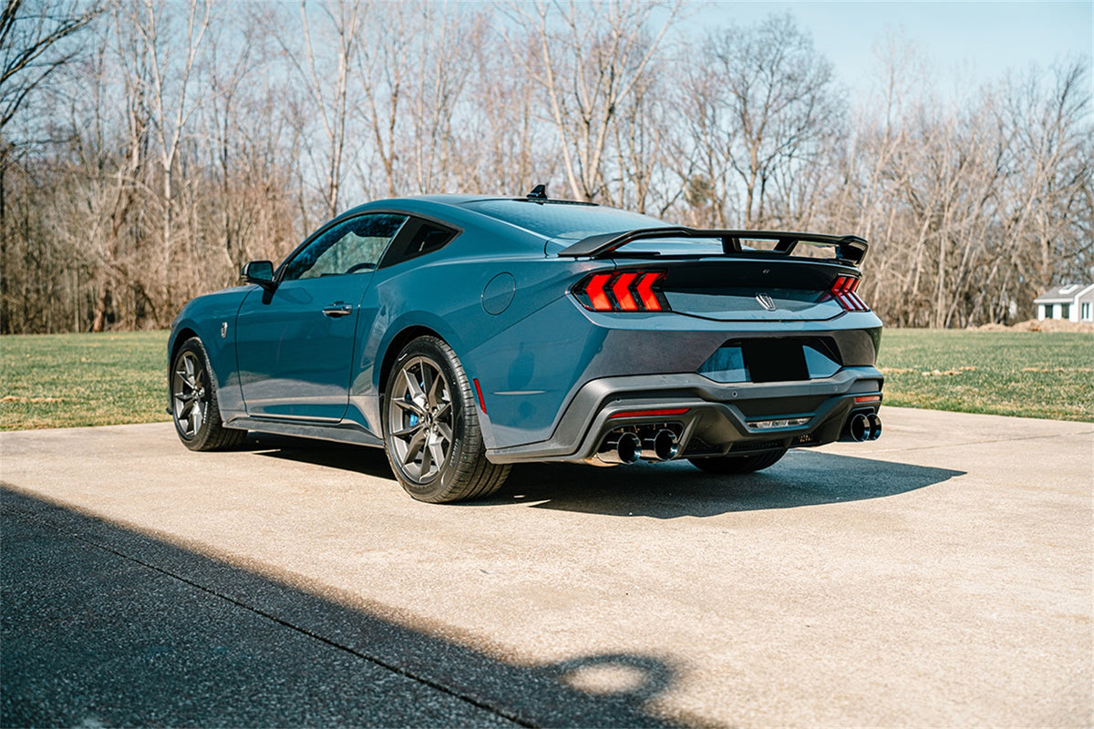 Corsa 2024 Ford Mustang Dark Horse 5.0L 3in Dual Rear Axle-Back w/Twin 4.5in Black PVD Straight Tip - 21268BLK