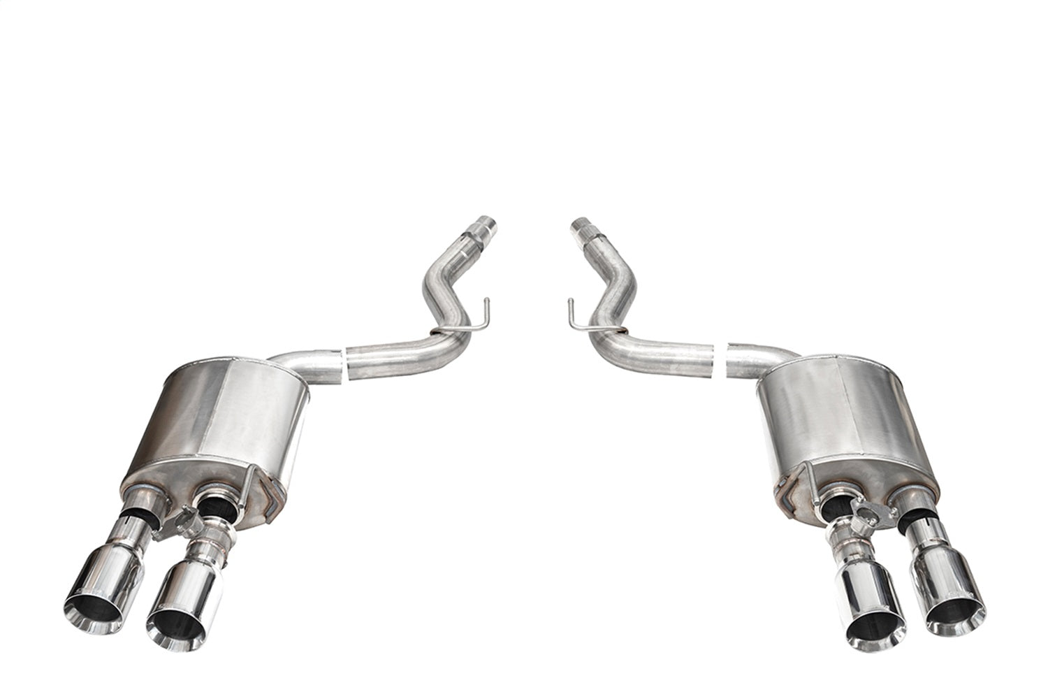 Corsa 2024 Ford Mustang Dark Horse 5.0L 3in Dual Rear Axle-Back w/Twin 4.5in Polish Straight Tips - 21268