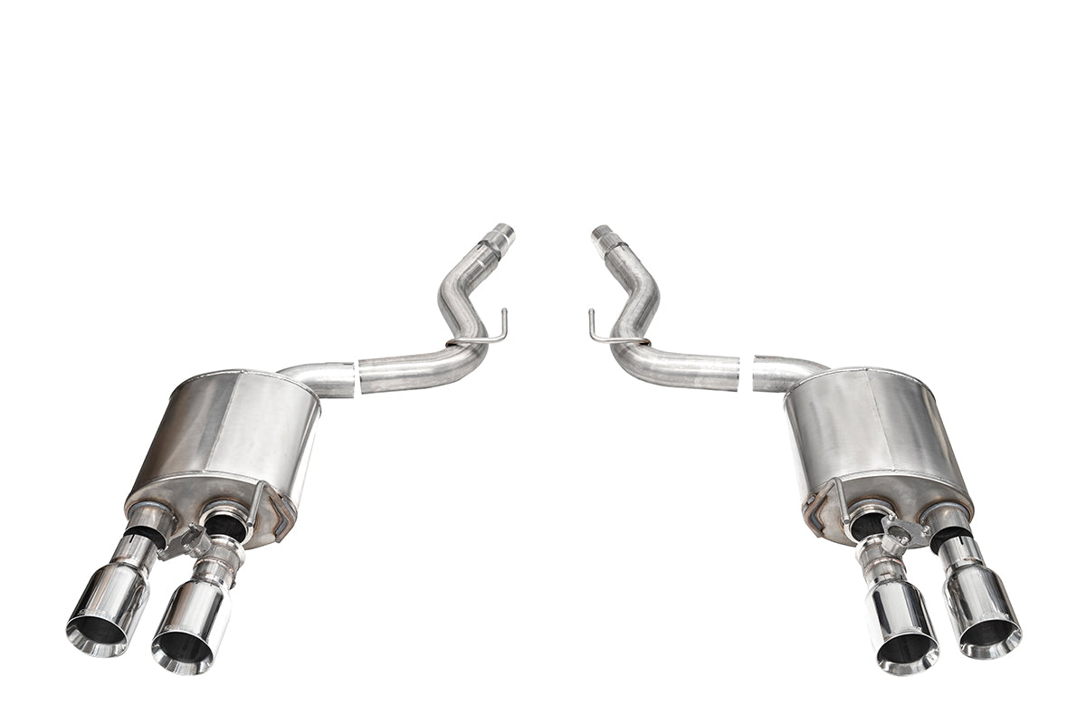 Corsa 2024 Ford Mustang Dark Horse 5.0L 3in Dual Rear Axle-Back w/Twin 4.5in Polish Straight Tips - 21268