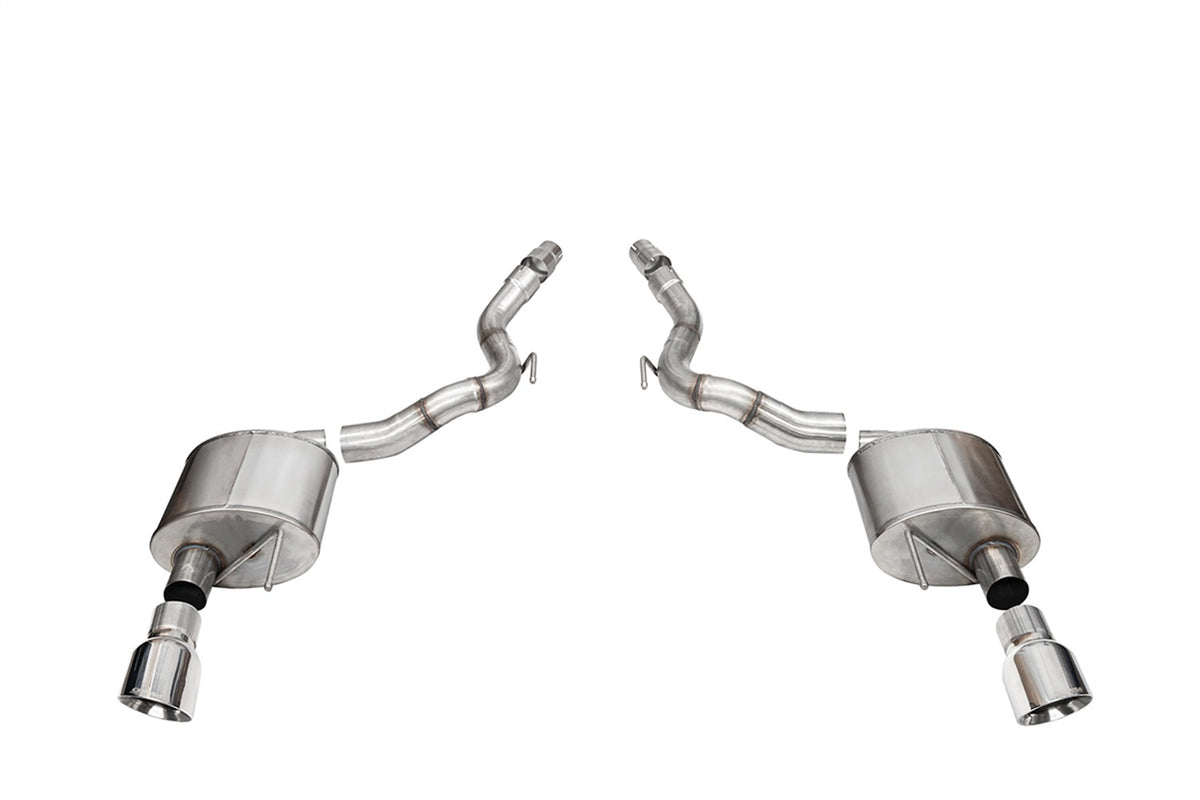 Corsa 2024-2024 Ford Mustang GT Sport Axle-Back Dual Rear Exit with 4.5in Polished Pro-Series Tips - 21272