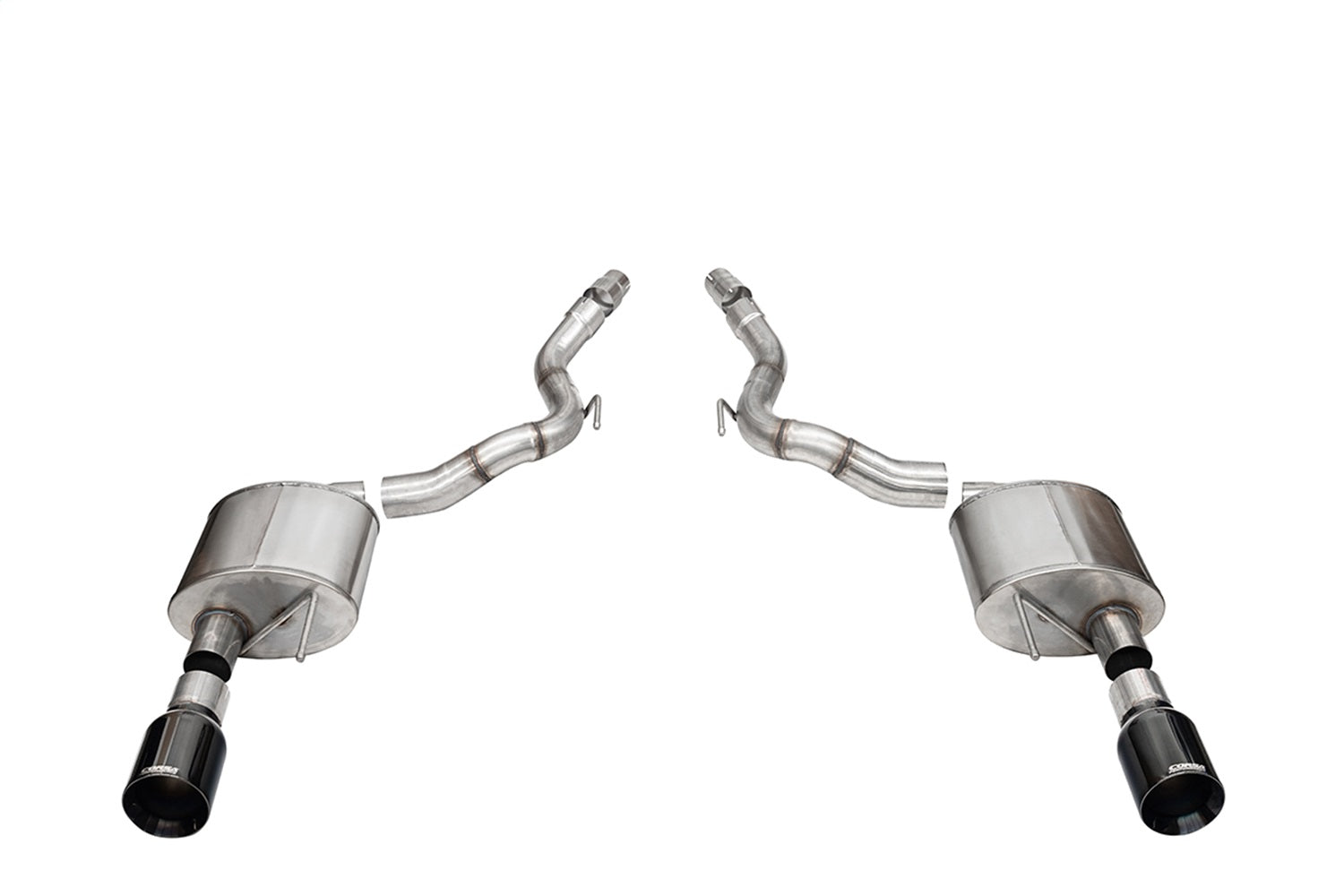 Corsa 2024 Ford Mustang GT Sport Axle-Back Dual Rear Exit with 4.5in Black PVD Straight CutTips - 21273BLK