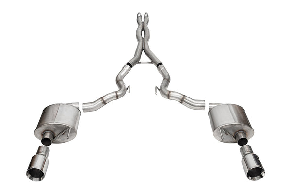 Corsa 24-25 Ford Mustang GT Xtreme 3in Cat-Back Dual Rear Exhaust w/4.5in Straight-Cut Polish Tips - 21275