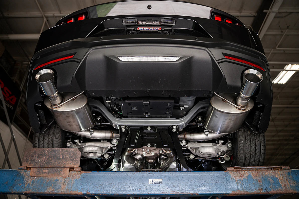 Corsa 2024 Ford Mustang GT Sport Axle-Back Dual Rear Exit with 4.5in Black PVD Straight CutTips - 21273BLK